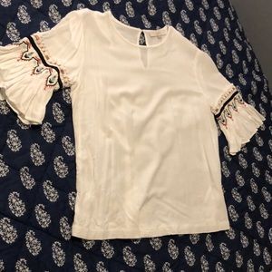 LOFT 3/4 ruffle sleeve blouse